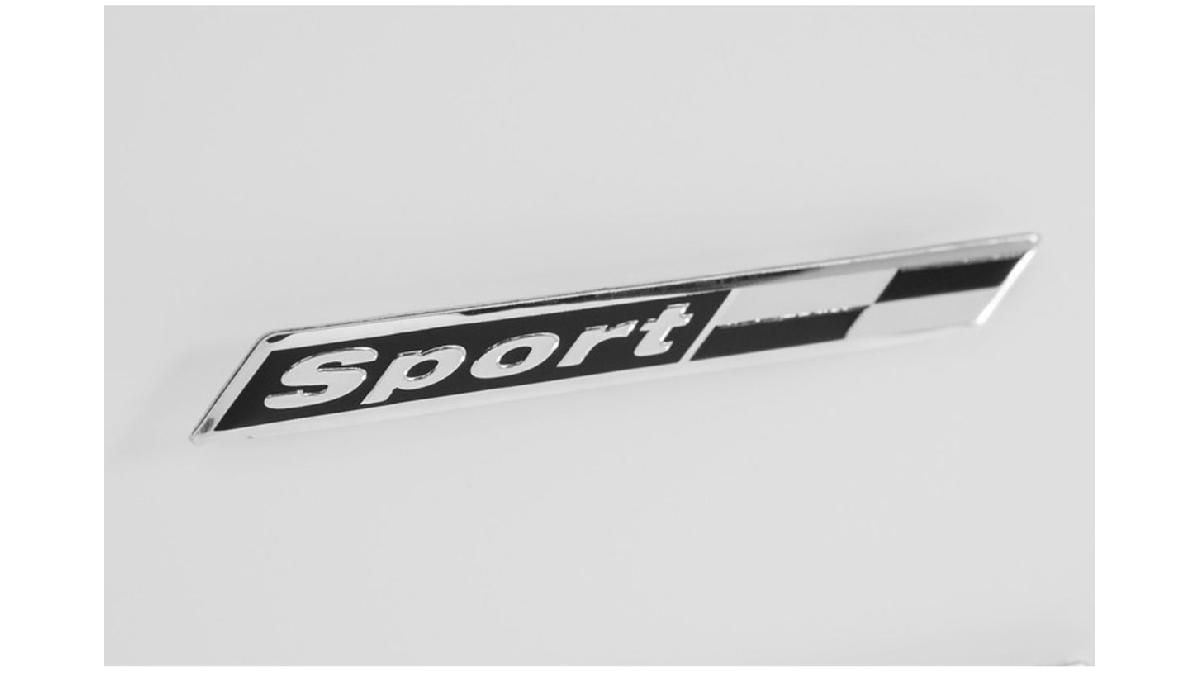 Embl%C3%A8me%2FLogo+d%27aluminium+-+SPORT+%2B+Chequer+-+12x1%2C3cm